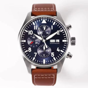 Luxury 43mm Mechanical Pilot Watch