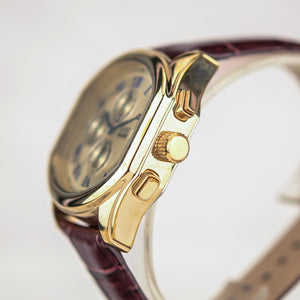 Men’s Rectangular Multi-Function Quartz Watch