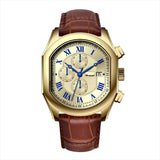 Men’s Rectangular Multi-Function Quartz Watch